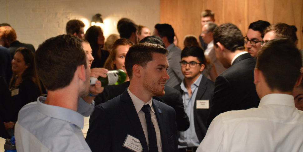 Student leaders network with representatives of different international affairs career tracks at our 2019 conference in Washington.