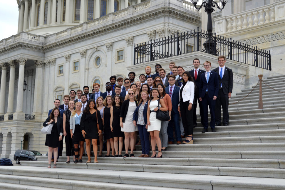 JQA Society student leaders on Capitol Hill.